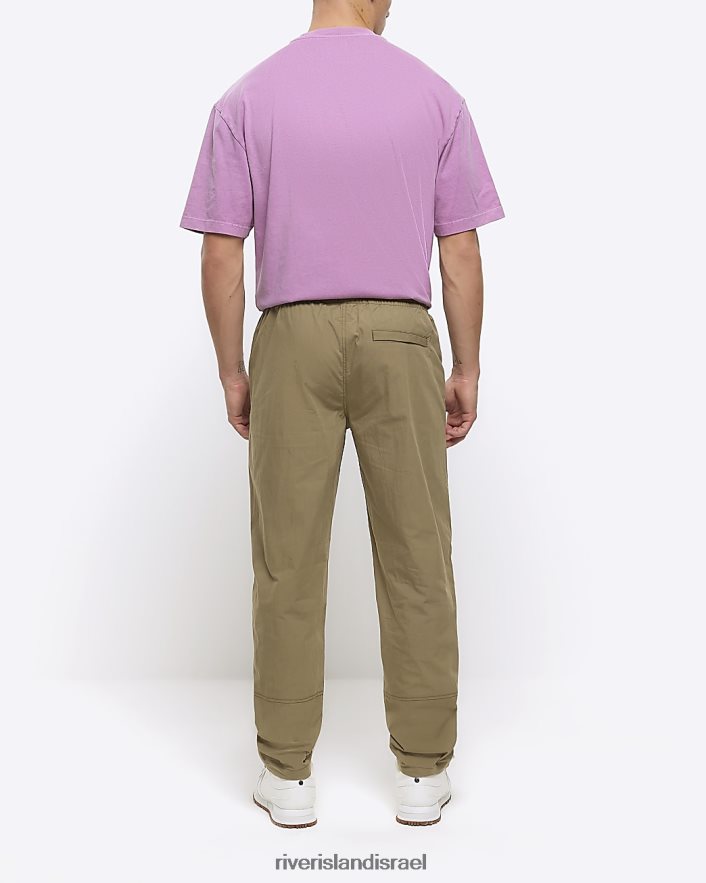לבוש River Island התאמה רגילה למשוך מכנסיים חָקִי גברים BDZ4082717