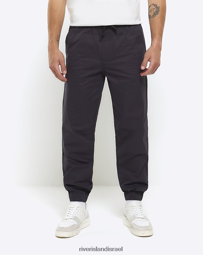 לבוש River Island מכנסיים בגזרה דקיקה אפור גברים BDZ4082730