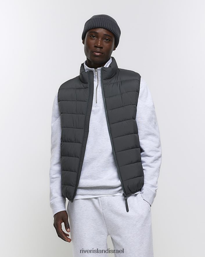 לבוש River Island ג'לט מרופד בהתאמה רגילה חָקִי גברים BDZ4082741