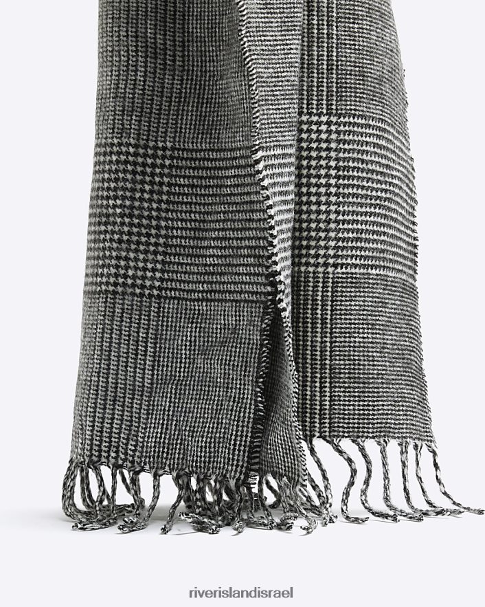 אביזרים River Island בדוק צעיף שָׁחוֹר גברים BDZ4082748