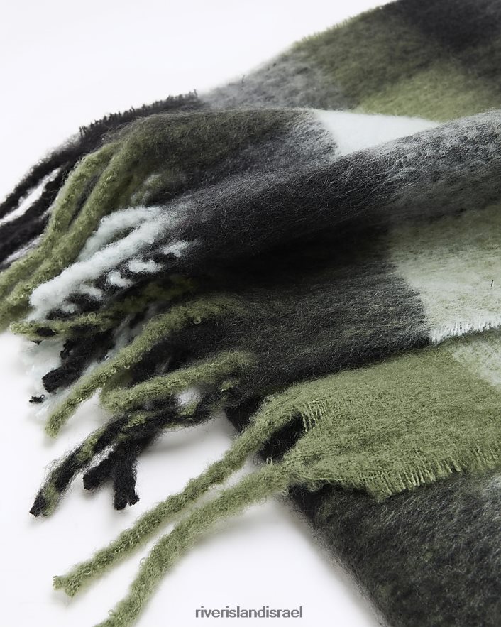 אביזרים River Island בדוק צעיף גדול מדי ירוק גברים BDZ4082764