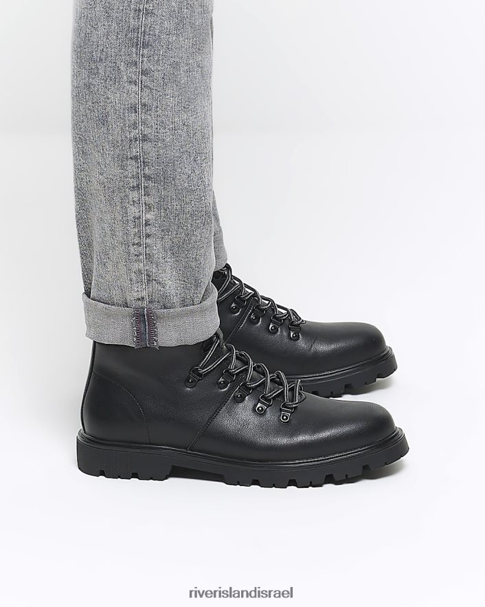 הַנעָלָה River Island נעלי מטייל מצוחצחות שָׁחוֹר גברים BDZ4082785