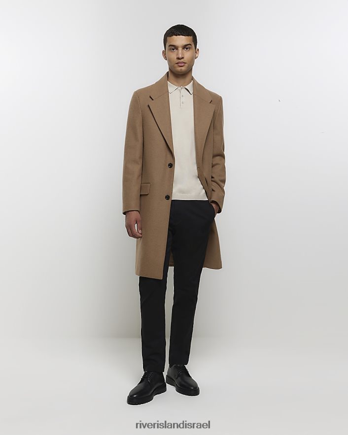 לבוש River Island חולצת פולו סרוגה בגזרה דקיקה אקרו גברים BDZ4082800