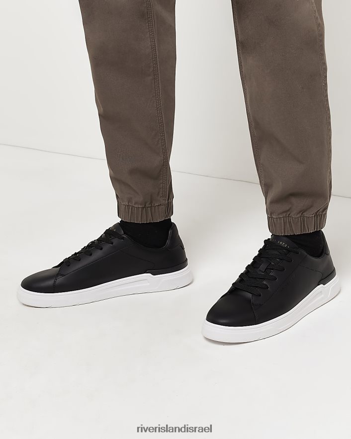 הַנעָלָה River Island נעלי שרוכים עם סוליות שרוכים שָׁחוֹר גברים BDZ4082804