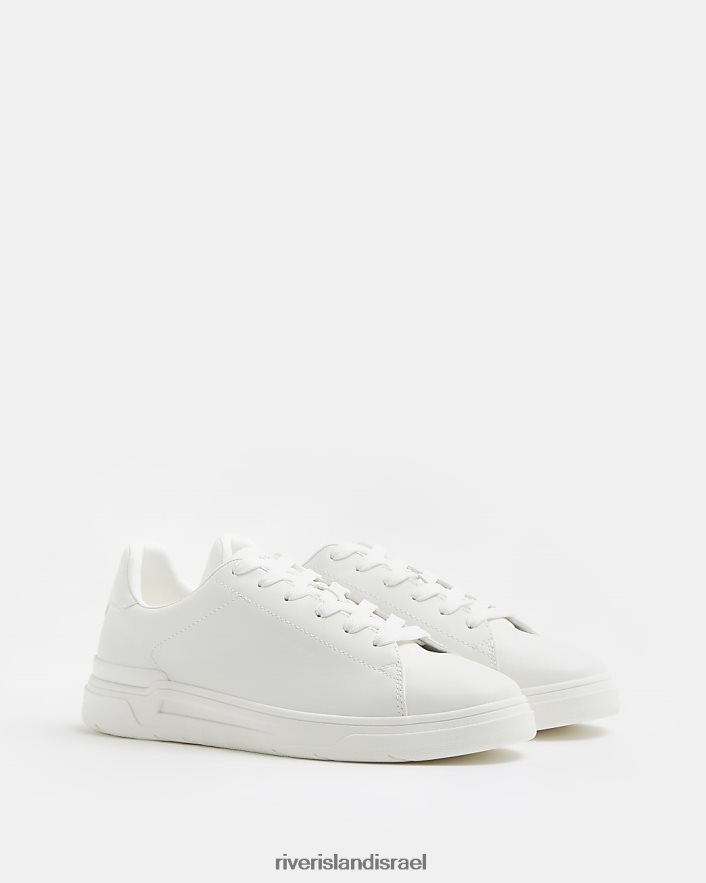 הַנעָלָה River Island נעלי שרוכים עם סוליות שרוכים לבן גברים BDZ4082807