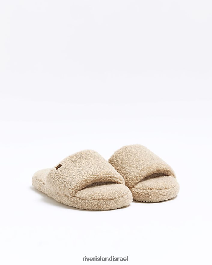 הַנעָלָה River Island נעלי בית גזירה בז' גברים BDZ4082826