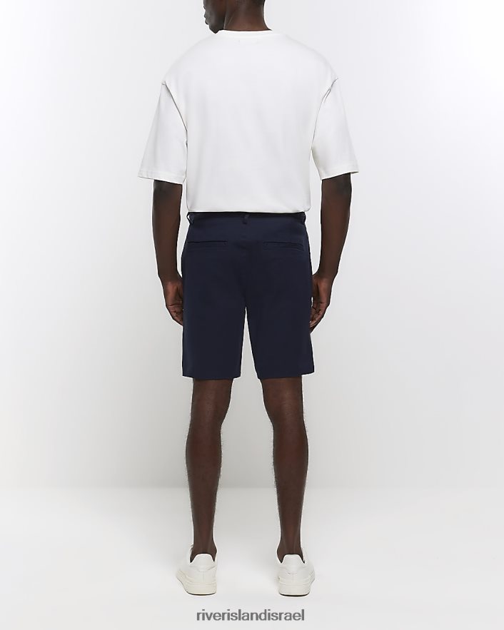 לבוש River Island צ'ינו קצר בגזרה רזה חיל הים גברים BDZ4082833