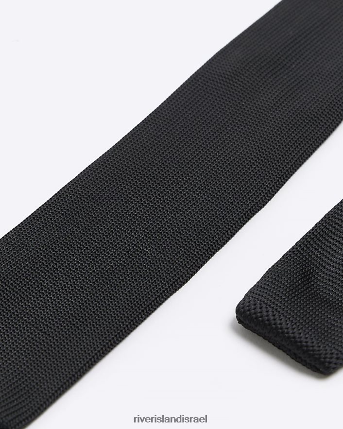 אביזרים River Island עניבה סרוגה שָׁחוֹר גברים BDZ4082858