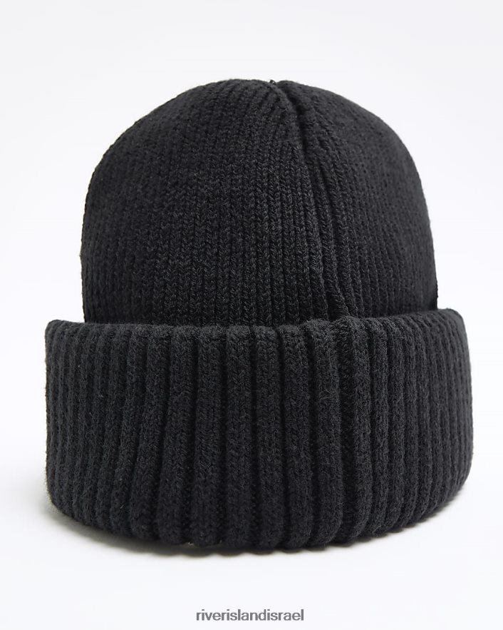 אביזרים River Island כפת דוקר סרוגה שָׁחוֹר גברים BDZ4082873