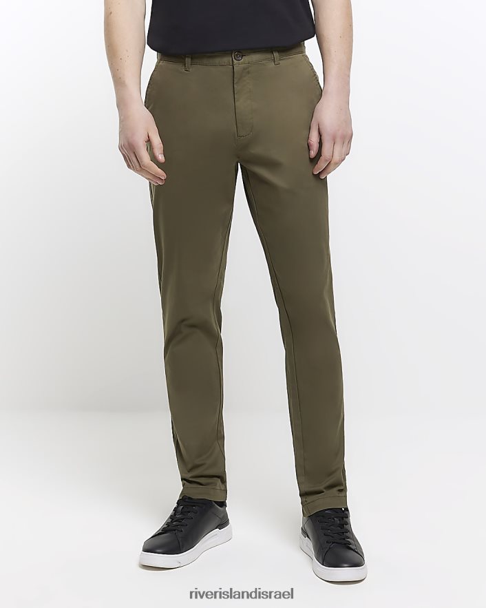 לבוש River Island מכנסי צ'ינו קז'ואל בגזרה דקיקה חָקִי גברים BDZ4082902