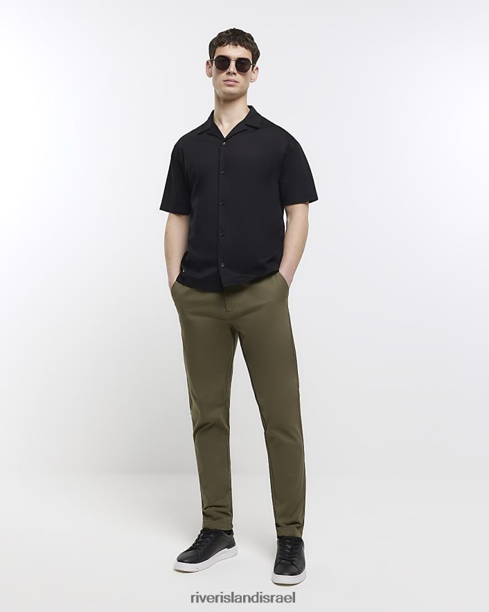 לבוש River Island מכנסי צ'ינו קז'ואל בגזרה דקיקה חָקִי גברים BDZ4082902