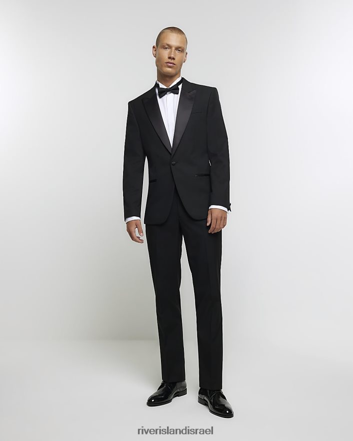 לבוש River Island ז'קט חליפת טוקסידו בגזרה דקיקה שָׁחוֹר גברים BDZ4082916