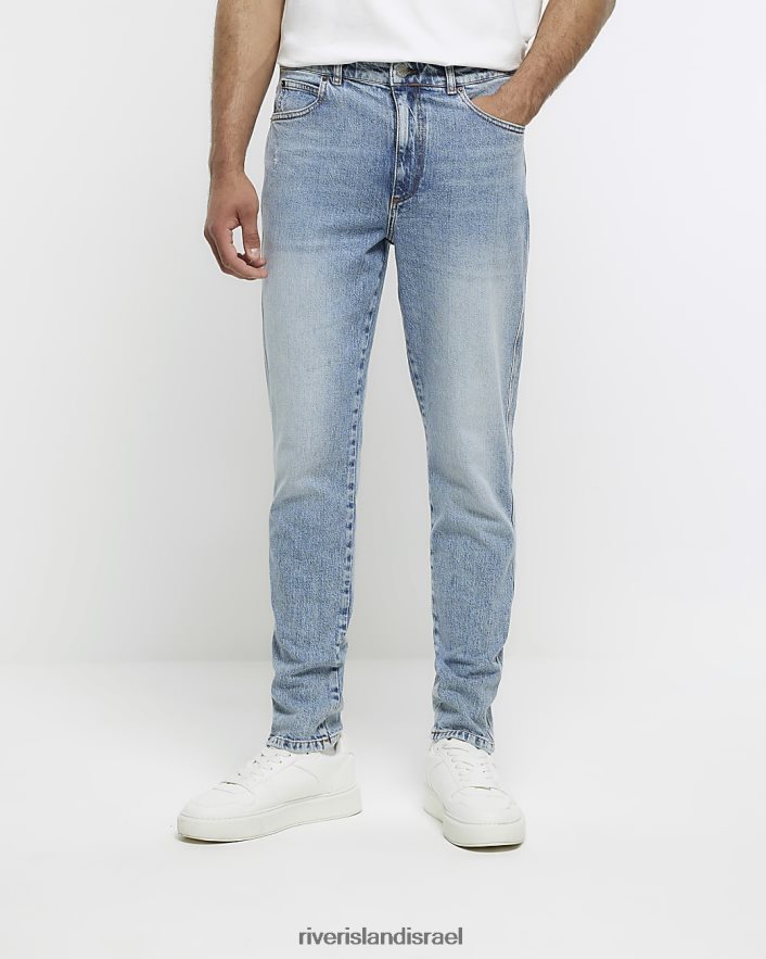 לבוש River Island ג'ינס מחודד כחול בהיר גברים BDZ4082929