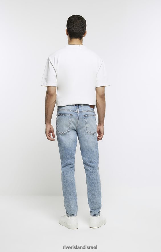 לבוש River Island ג'ינס מחודד כחול בהיר גברים BDZ4082929