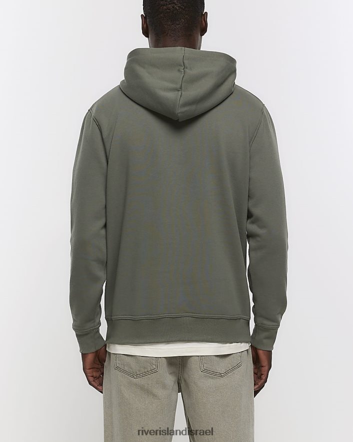לבוש River Island קפוצ'ון רגיל בגזרה דקיקה חָקִי גברים BDZ4082943