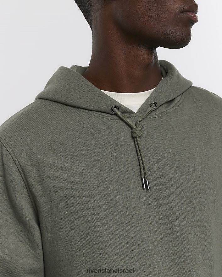 לבוש River Island קפוצ'ון רגיל בגזרה דקיקה חָקִי גברים BDZ4082943
