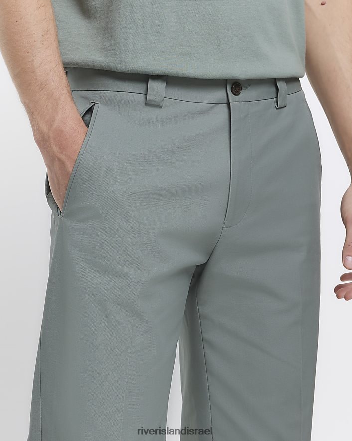 לבוש River Island מכנסיים חכמים בהתאמה מחודדת ירוק גברים BDZ4082951