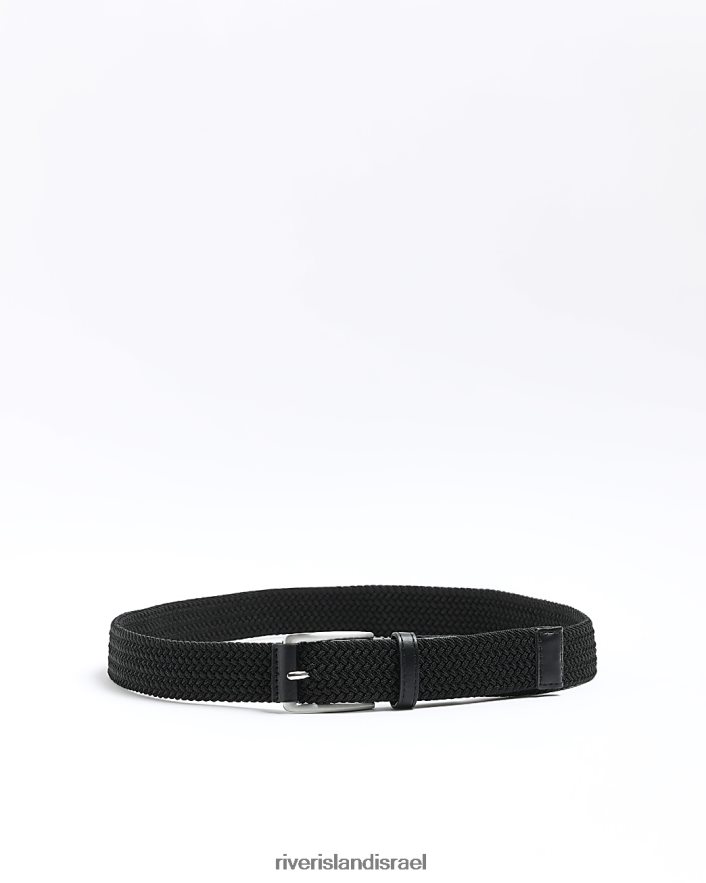 אביזרים River Island חגורת חגורה שָׁחוֹר גברים BDZ4083000