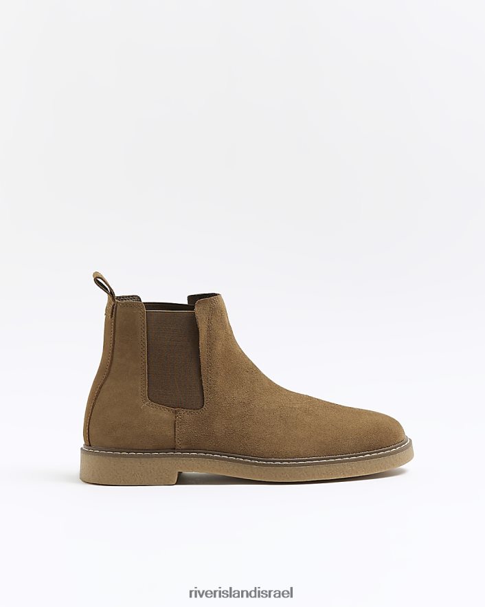 הַנעָלָה River Island מגפי זמש של צ'לסי אֶבֶן גברים BDZ4083009