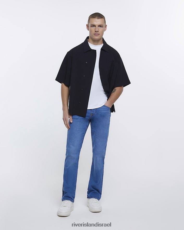 לבוש River Island מכנסי ג'ינס בהתאמה לנעליים מכובס כחול גברים BDZ4083032