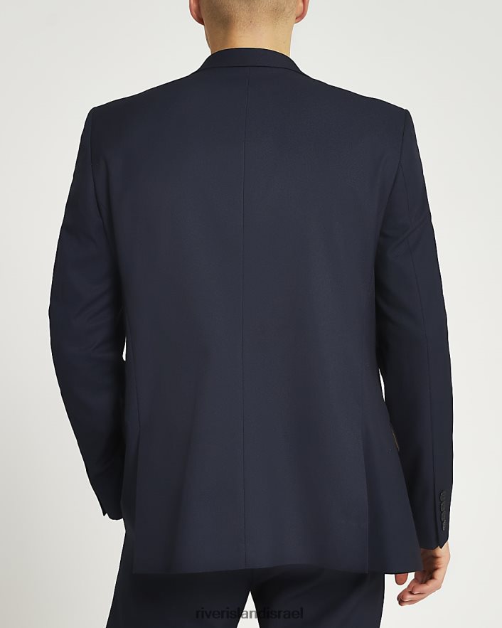 לבוש River Island ז'קט חליפת אריג בגזרה דקיקה חיל הים גברים BDZ4083050