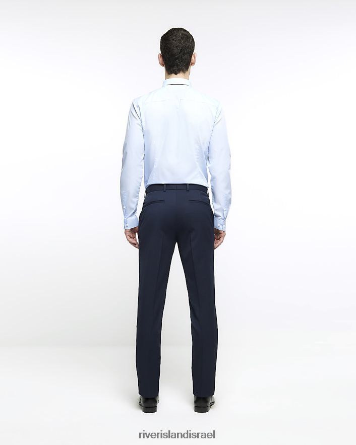 לבוש River Island מכנסיים חליפת אדרה בגזרה רזה חיל הים גברים BDZ4083077