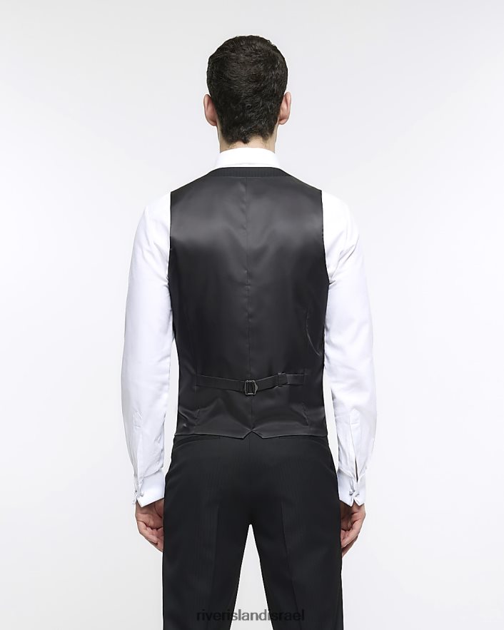 לבוש River Island חזיית אדרה בגזרה רזה שָׁחוֹר גברים BDZ4083079