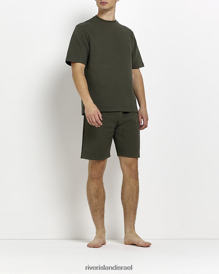 לבוש River Island סט טרקלין מרופד בהתאמה רגילה חָקִי גברים BDZ4083120