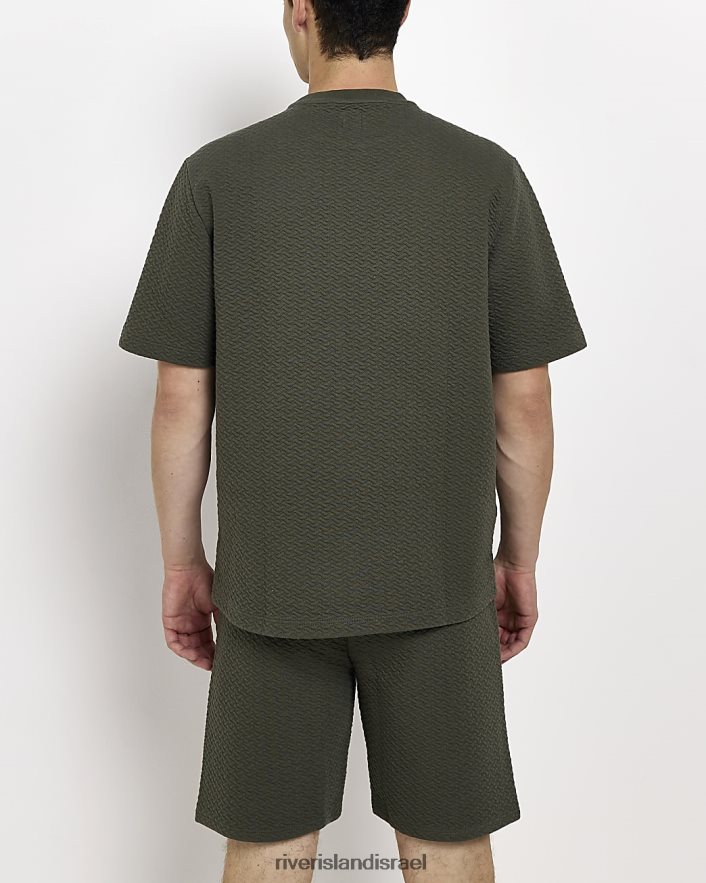 לבוש River Island סט טרקלין מרופד בהתאמה רגילה חָקִי גברים BDZ4083120