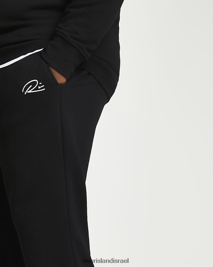 לבוש River Island סווטשירט גדול וגבוה בכושר דק שָׁחוֹר גברים BDZ4083160