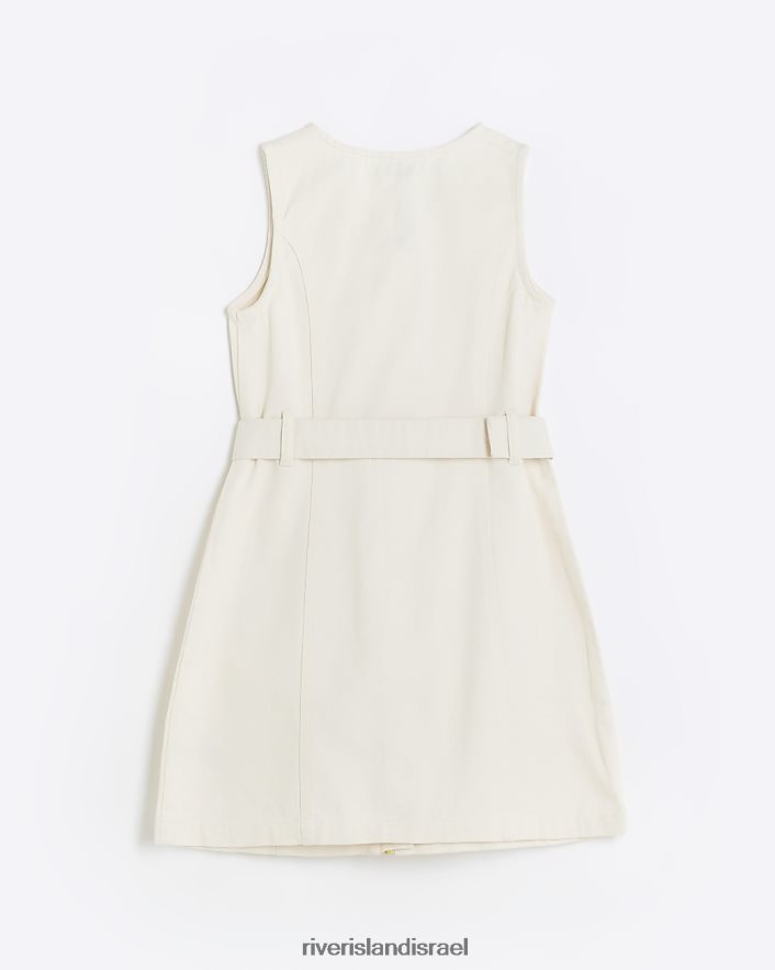 לבוש River Island שמלת שירות עם רוכסן קרם בנות BDZ4083198