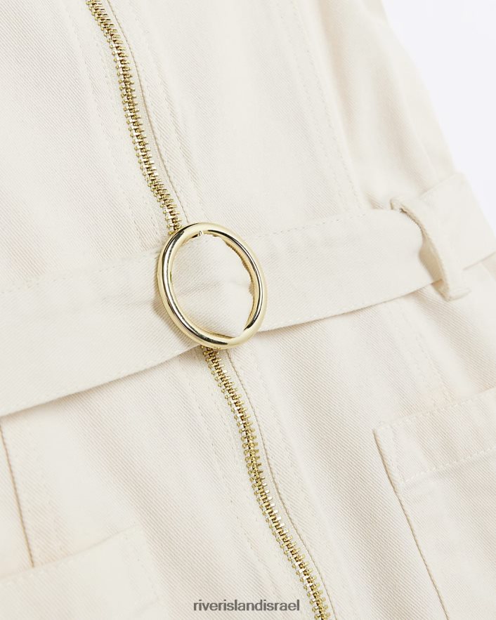 לבוש River Island שמלת שירות עם רוכסן קרם בנות BDZ4083198