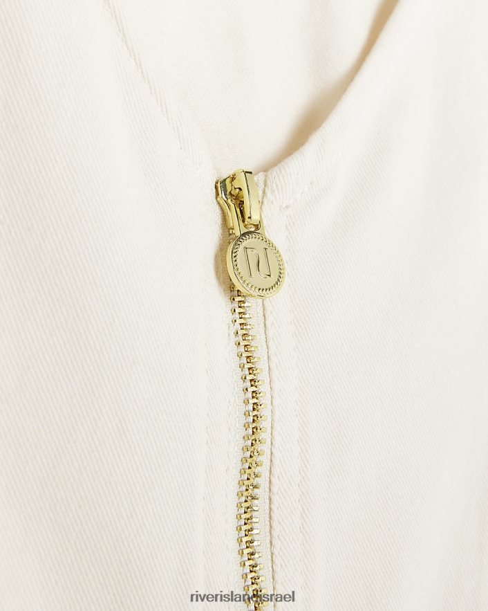 לבוש River Island שמלת שירות עם רוכסן קרם בנות BDZ4083198