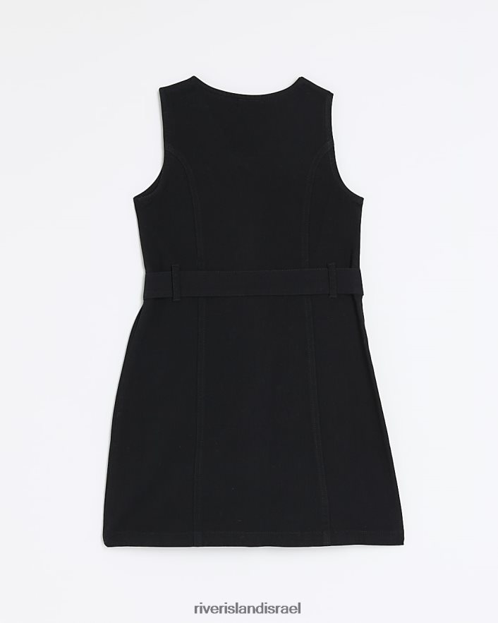 לבוש River Island שמלת שירות עם רוכסן שָׁחוֹר בנות BDZ4083199