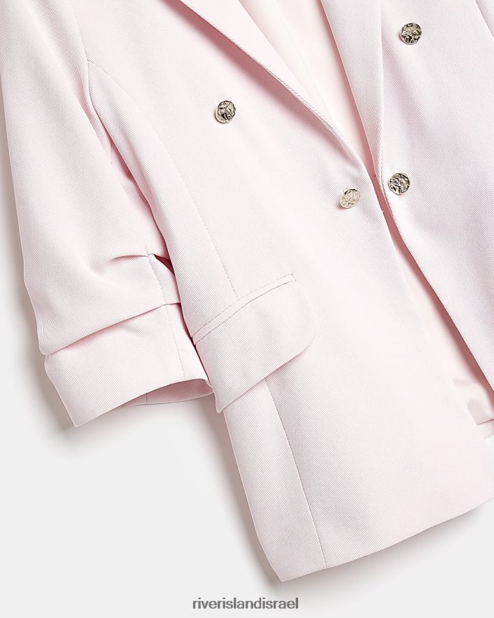 לבוש River Island בלייזר עם שרוולים מרופטים וָרוֹד בנות BDZ4083218