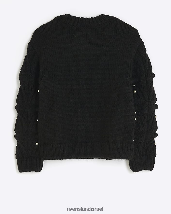 לבוש River Island מגשר לקישוט פנינים שָׁחוֹר בנות BDZ4083225