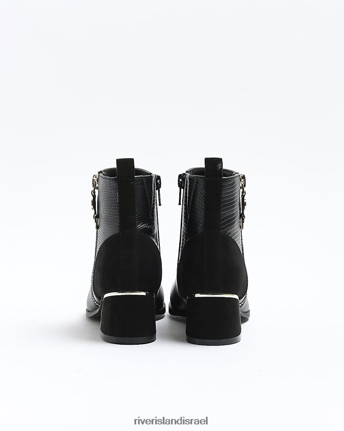 הַנעָלָה River Island מגפיים עם רוכסן צד שָׁחוֹר בנות BDZ4083227
