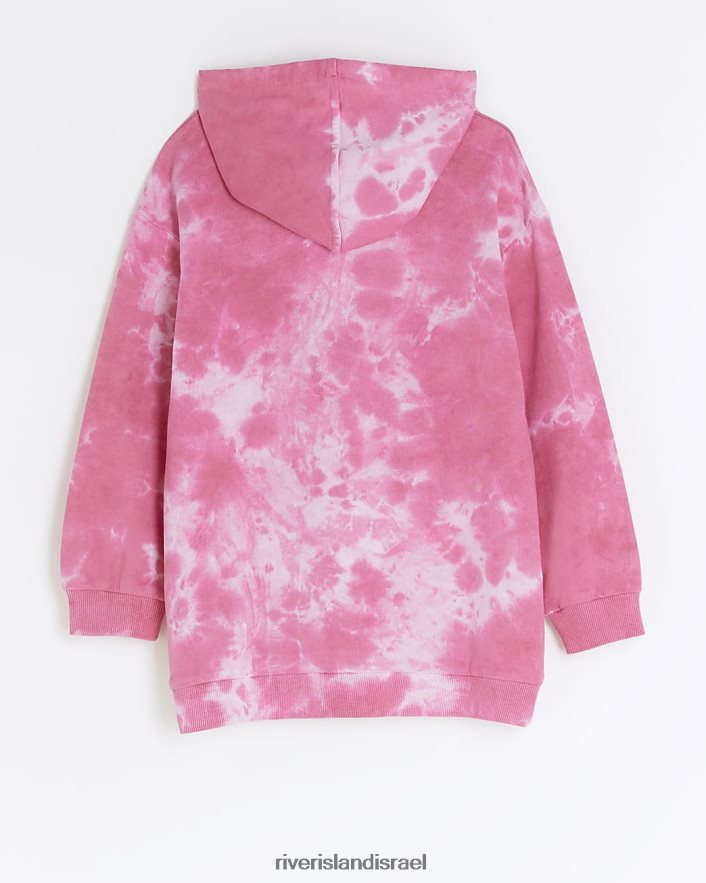 לבוש River Island ג קפוצ'ון לב צבע עניבה וָרוֹד בנות BDZ4083243