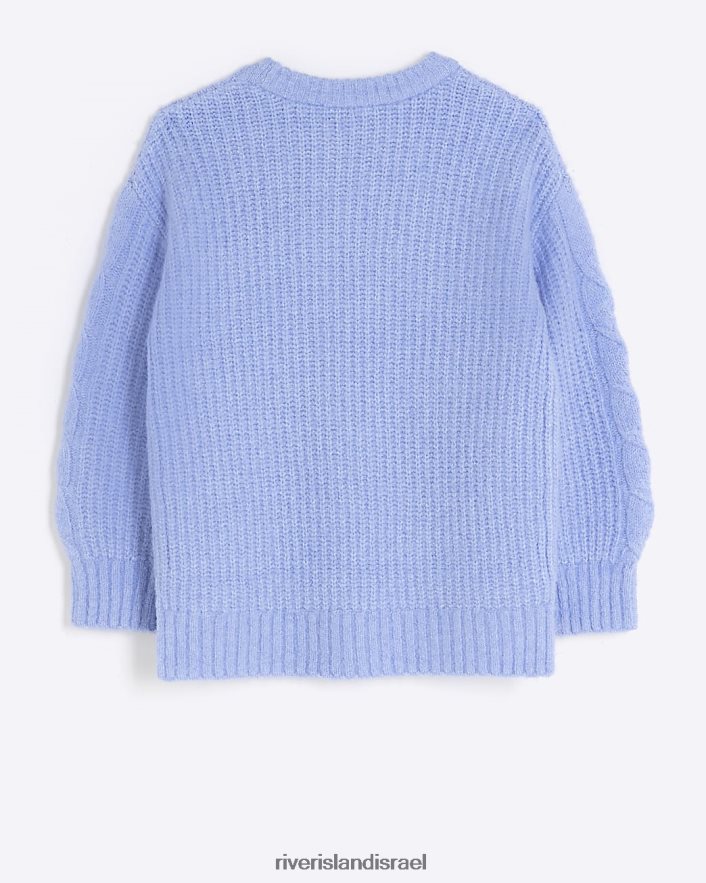 לבוש River Island מגשר לסרוג כבלים כְּחוֹל בנות BDZ4083244