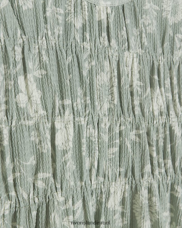 לבוש River Island שמלה פרחונית זולה ירוק בנות BDZ4083251