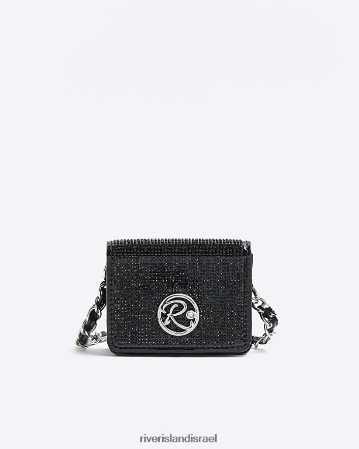 אביזרים River Island ארנק גוף מקושט שָׁחוֹר בנות BDZ4083258