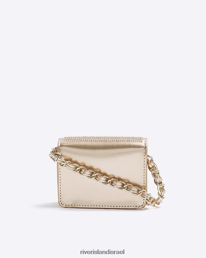 אביזרים River Island ארנק גוף מקושט זהב בנות BDZ4083259