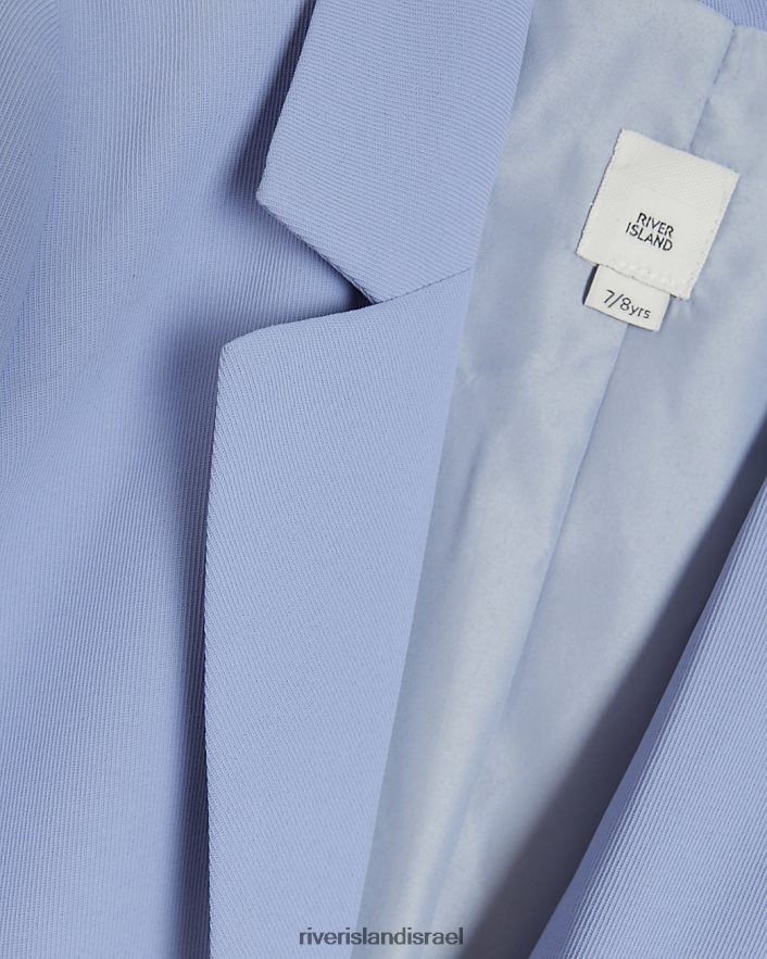 לבוש River Island בלייזר עם שרוולים מגולגלים כְּחוֹל בנות BDZ4083278