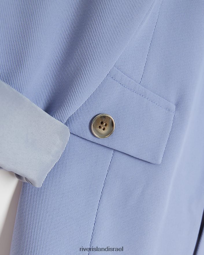 לבוש River Island בלייזר עם שרוולים מגולגלים כְּחוֹל בנות BDZ4083278