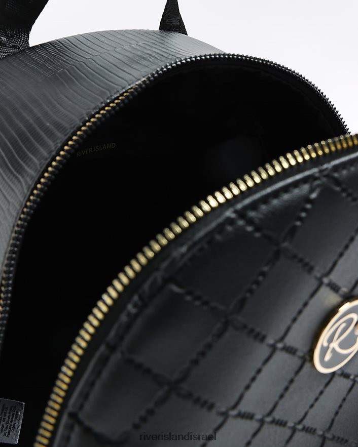 אביזרים River Island תיק גב עם קשת מרופדת שָׁחוֹר בנות BDZ4083323