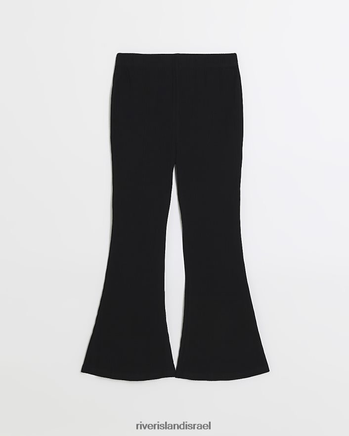 לבוש River Island מכנסיים עם צלעות מתרחבות שָׁחוֹר בנות BDZ4083326