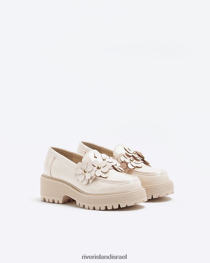 הַנעָלָה River Island נעלי ג'ינג'יות שמנמנות בפרטי פרחים וָרוֹד בנות BDZ4083334