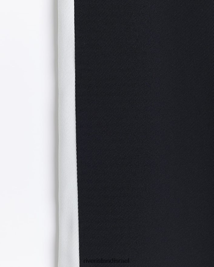 לבוש River Island ג'וגר פסי רגל רחב שָׁחוֹר בנות BDZ4083410