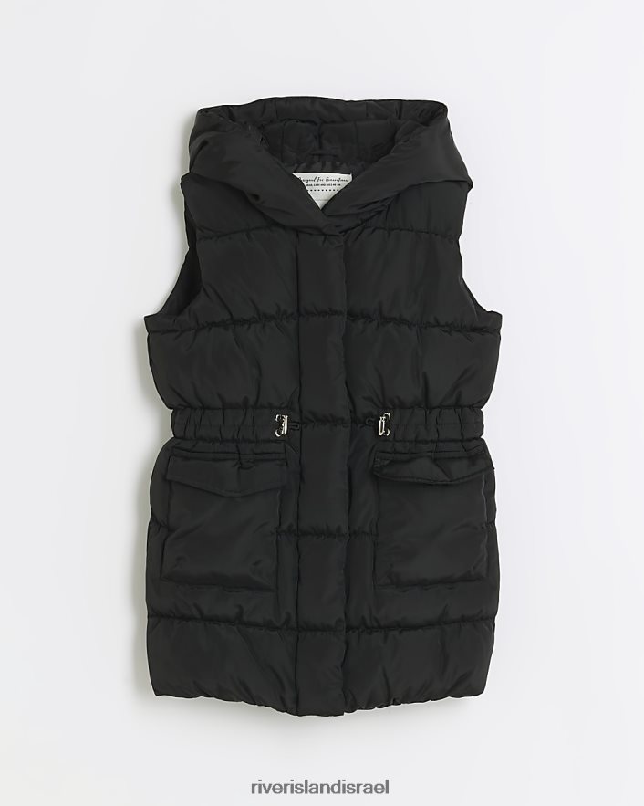 לבוש River Island ג'לט מרופד עמיד למקלחת שָׁחוֹר בנות BDZ4083415