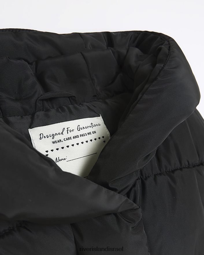 לבוש River Island ג'לט מרופד עמיד למקלחת שָׁחוֹר בנות BDZ4083415